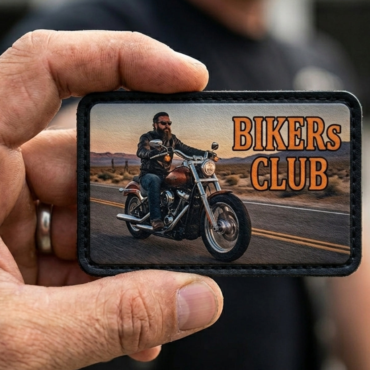 Rechteckiger Motorrad Patch