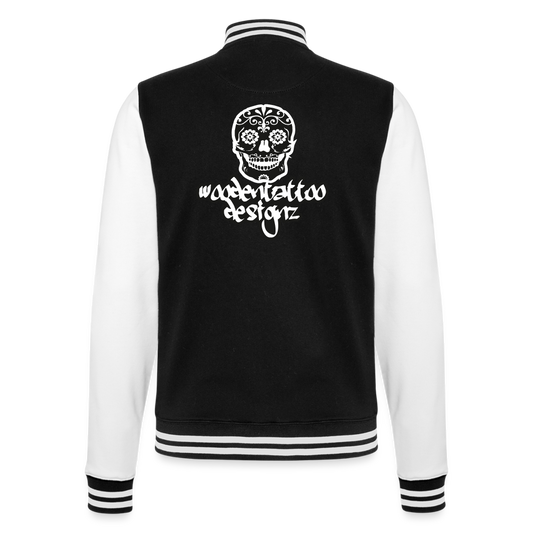 Woodentattoo Classic Style (Collegejacke) - Schwarz/Weiß