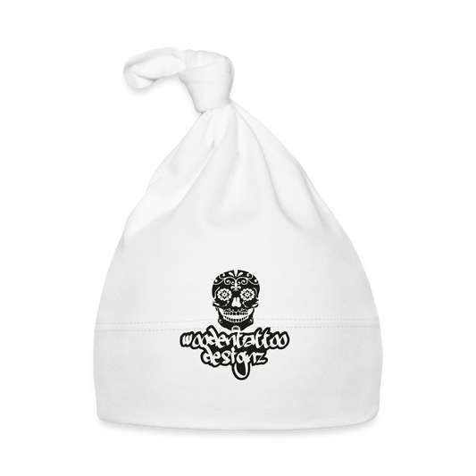 Woodentattoo Classic Logo (Baby Mütze) - weiß