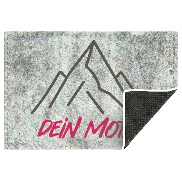 Rechteckiger Patch mit Klett-Rückseite zum Aufkletten mit eigenem Motiv selbst gestaltet