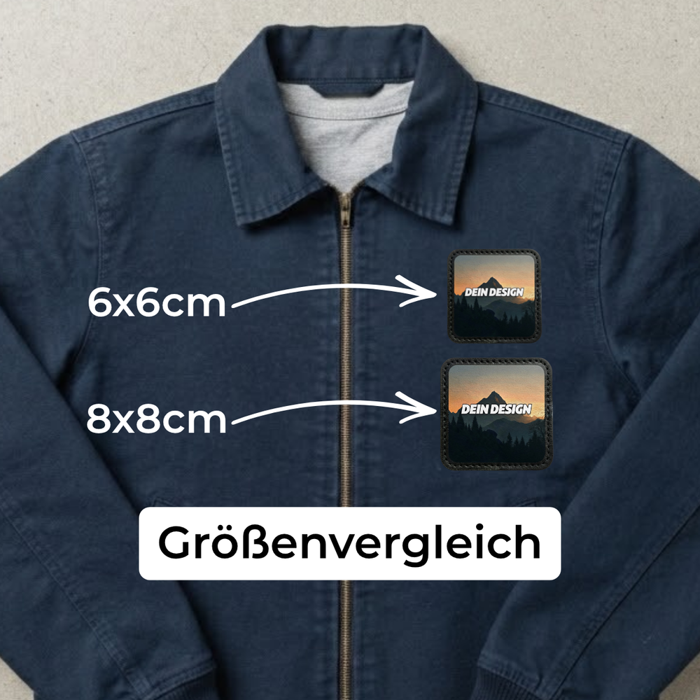 Grössenvergleich Patches Quadrat