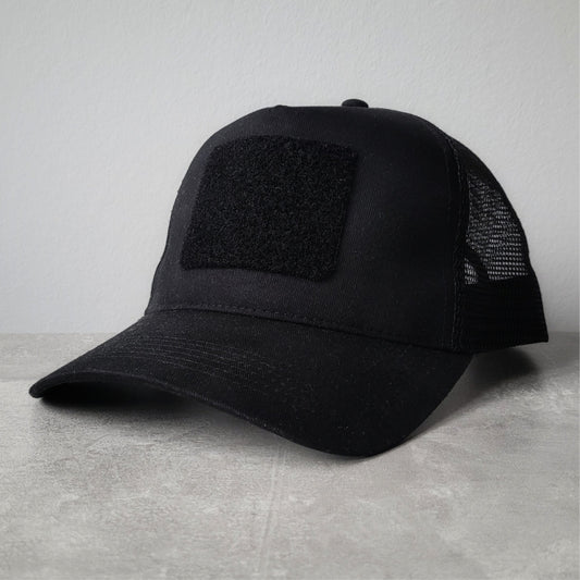 Trucker Mesh Cap mit Klett - schwarz