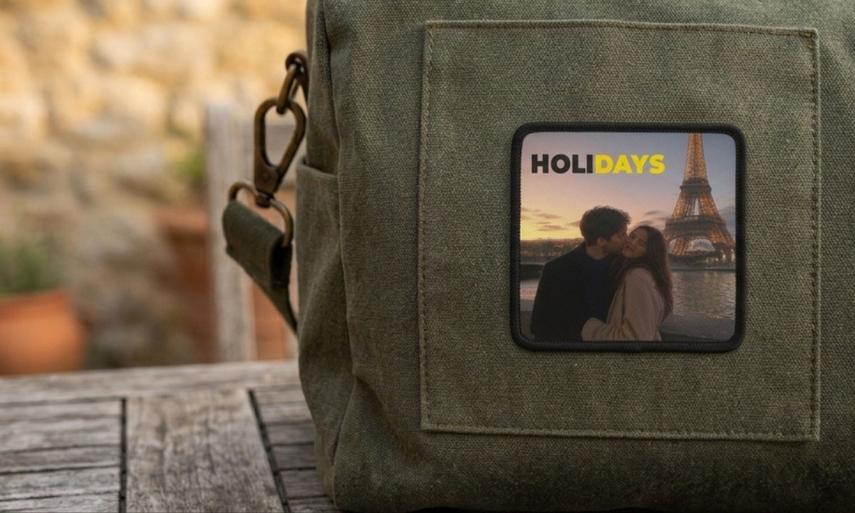 Patch Klett auf Tasche Holidays