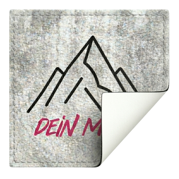 Quadratischer Patch ohne Klett-Rückseite zum Aufnähen und Aufbügeln mit eigenem Motiv selbst gestaltet