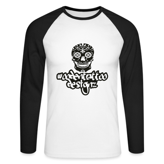 Woodentattoo Classic Soccer Style (Longsleeve) - Weiß/Schwarz