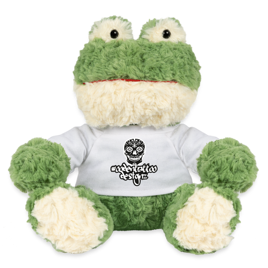 Woodentattoo Classic Logo (Frosch Kuscheltier) - weiß